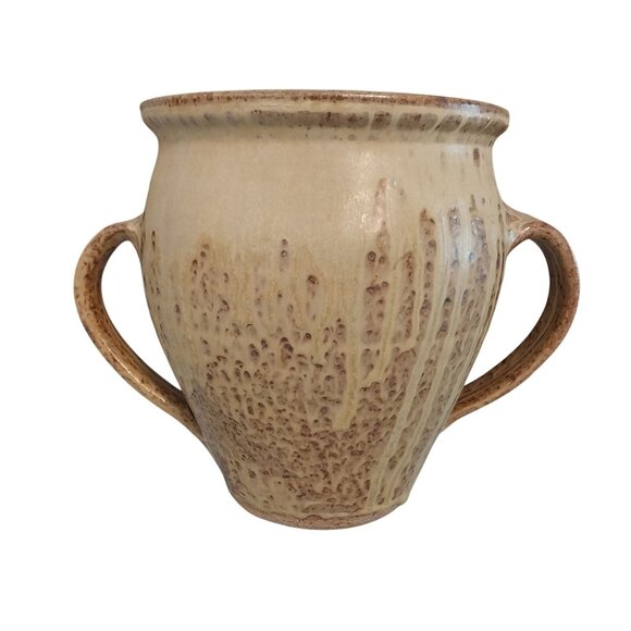 Signed McClellan Art Pottery Vase With Raised Grapes Large - Picture 2 of 8